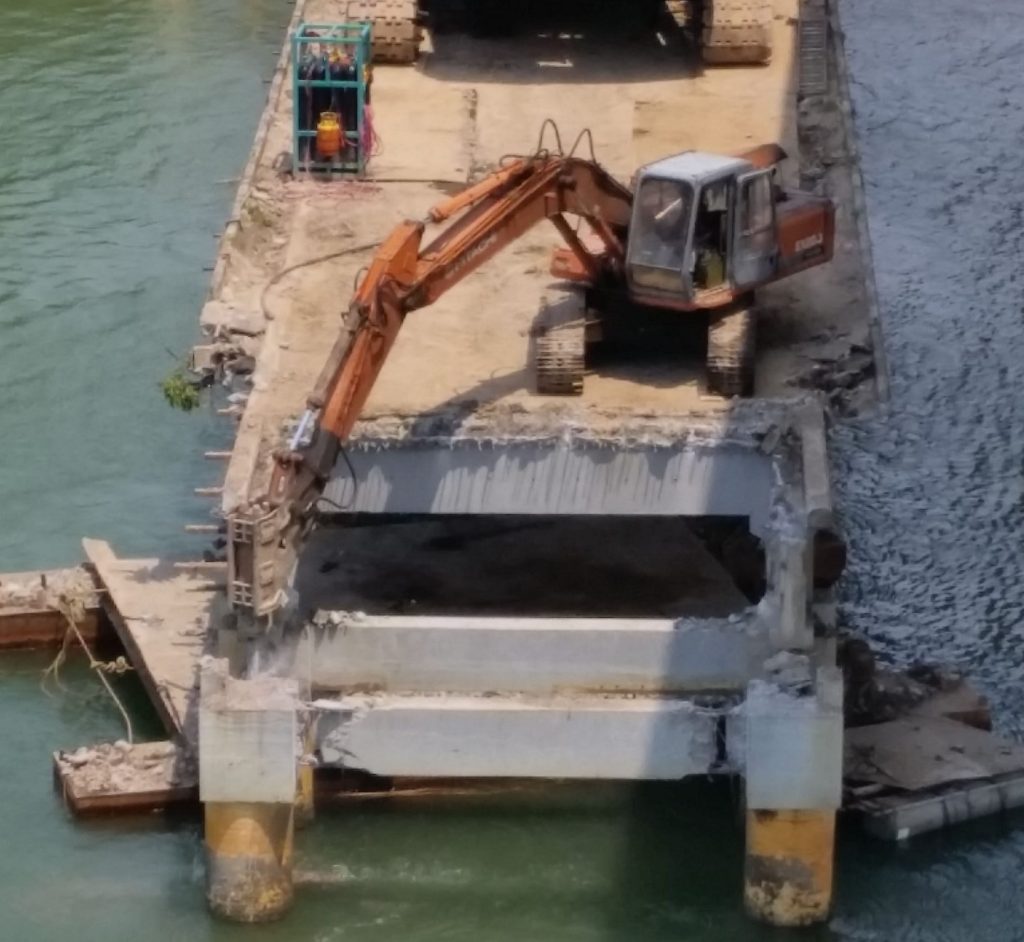Demolition in Penang Bridge